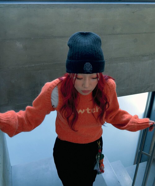 THE GOODLAND MARKET（ザグッドランドマーケット）の「Abode of Snow　Yeti Beanie（ニットキャップ/ビーニー・レディース・BLACK/GRAY/Mustard/Purple/Green・S）」の7枚目の写真