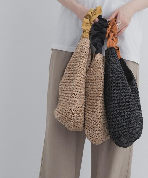 URBAN RESEARCH DOORS（アーバンリサーチドアーズ）の「ギャザーハンドルペーパーバッグ（かごバッグ・レディース・YELLOW/BLACK/ORANGE・-）」の15枚目の写真
