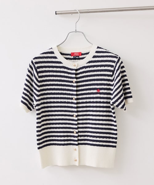 VIS(ビス)の「【POLO BCS】VIS別注クルーネックカーデ(カーディガン/ボレロ・レディース・チャコール/オフホワイト/ブルー/ピンク/グレー・F)」の8枚目の写真