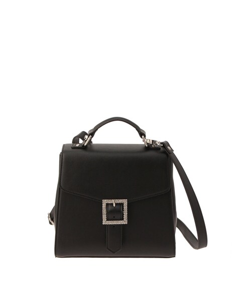 EATME（イートミー）の「ビジューバックルフラップショルダーバッグ（ショルダーバッグ・レディース・ブラック/ベージュ・F）」の2枚目の写真