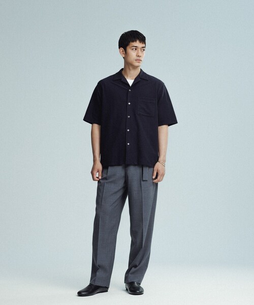 ADAM ET ROPE'(アダムエロペ)の「接触冷感【MINUS】オープンカラー シャツ(シャツ/ブラウス・メンズ・ブラック/ホワイト/グリーン系/ネイビー・L/M)」の12枚目の写真