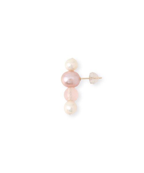 ROPE'(ロペ)の「【WEB限定】【les bonbon (ル ボンボン)】playfully pearl stud pierce PINK(ピアス(両耳用)・レディース・ピンク系・F)」の6枚目の写真