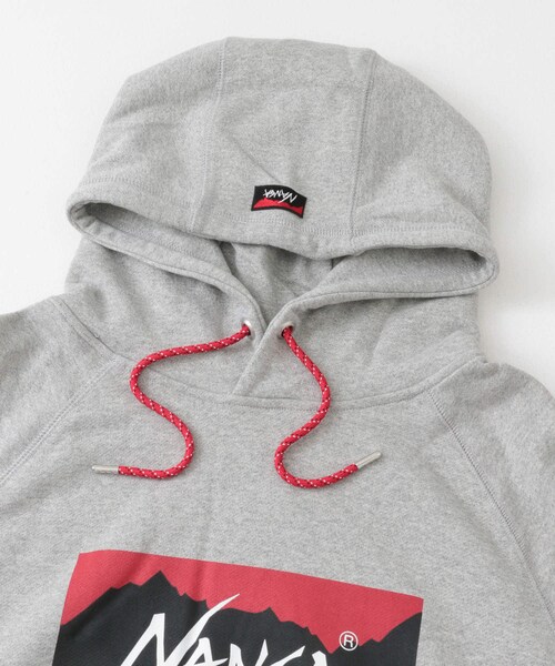 EKAL（エカル）の「NANGA　ECO HYBRID BOX LOGO SWEAT HOODIE（スウェット・メンズ・L.GRY・M/L）」の8枚目の写真