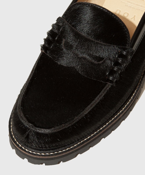 ADAM ET ROPE'(アダムエロペ)の「【KYOU/キョウ】SKOOL Type.3 Hair Calf Leather Embroidered Loafers by HARUTA(ローファー・メンズ・ブラック・25.0/25.5/26.0/26.5/27.0)」の11枚目の写真