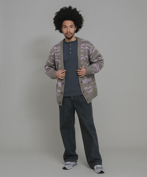 URBAN RESEARCH Sonny Label（アーバンリサーチサニーレーベル）の「ウール混スペースダイニットカーディガン（カーディガン/ボレロ・メンズ・ブラック/ネイビー/ベージュ・M/L）」の17枚目の写真