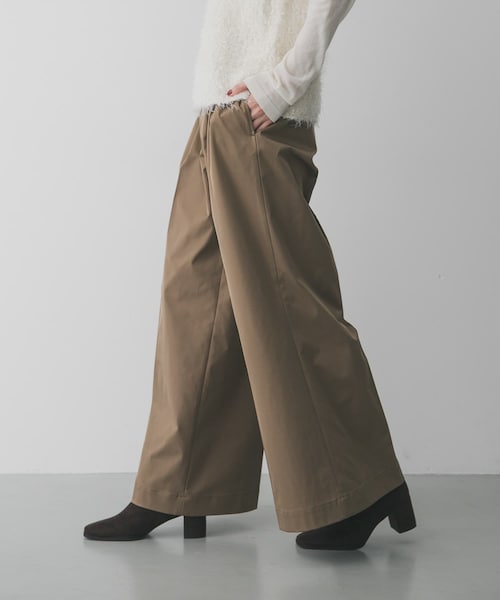 SENSE OF PLACE by URBAN RESEARCH（センスオブプレイスバイアーバンリサーチ）の「『XS/Lサイズ/WEB限定』バギーチノパンツ（チノパンツ・レディース・IVORY/BEIGE/NAVY・XS/S/M/L）」の2枚目の写真