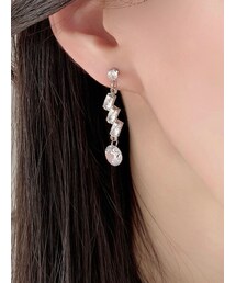 RESEXXY | 3連ビジューストーンピアス(ピアス(両耳用))