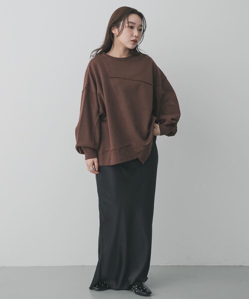 SENSE OF PLACE by URBAN RESEARCH（センスオブプレイスバイアーバンリサーチ）の「キリカエピグメントルーズスウェット（スウェット・レディース・CHARCOAL/RED/BROWN・One）」の22枚目の写真