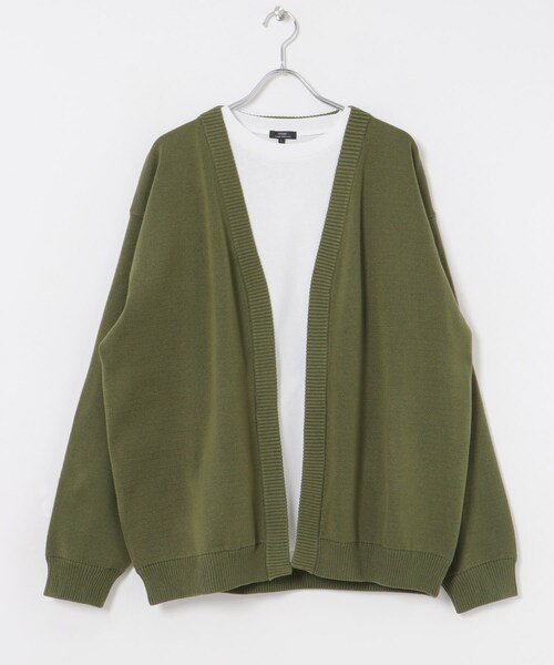 ITEMS URBANRESEARCH（アイテムズ アーバンリサーチ）の「Mウォッシャブルミラノリブカーディガンインナーセット（ニット/セーター・メンズ・BLK/BRN/KHK/BEG・M/L）」の4枚目の写真