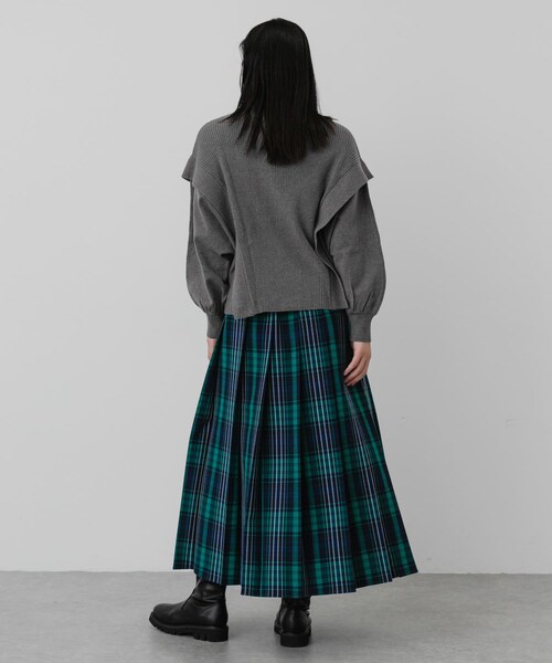 SENSE OF PLACE by URBAN RESEARCH（センスオブプレイスバイアーバンリサーチ）の「チェックプリーツスカート（スカート・レディース・NVY×GRN/CML×YEL/RED×BLK/BRN×L.BLU・One）」の21枚目の写真