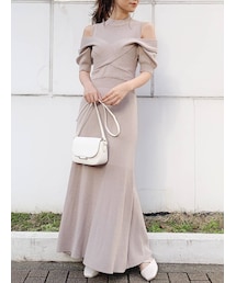 dazzlin | レイヤードクロスニットマーメイドワンピース(ワンピース)