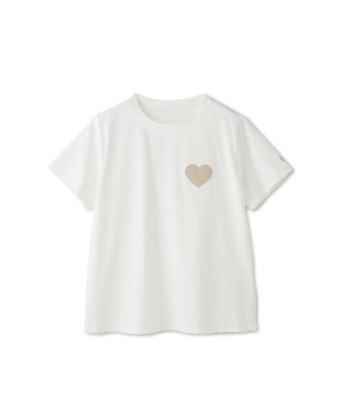 Jayro(ジャイロ)の「ハートマークTシャツ(Tシャツ/カットソー・レディース・ブラック/ホワイト系/ベージュ/ブルー/ピンク系・M)」の2枚目の写真