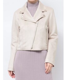 MERCURYDUO | フェイクスエードコンパクトライダースジャケット【WEB限定サイズあり】(ライダースジャケット)