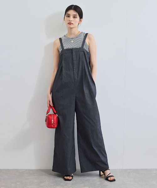 VIS（ビス）の「ベルト付きベアサロペット（サロペット/オーバーオール・レディース・ブラック系/ブルー・F）」の11枚目の写真