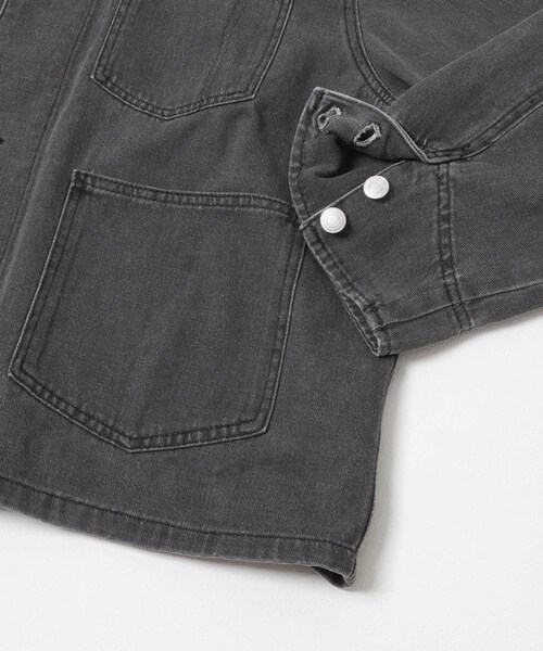ITEMS URBANRESEARCH（アイテムズ アーバンリサーチ）の「デニムオーバーノーカラージャケット（デニムジャケット・レディース・BLU/GRY/BLK・Free）」の20枚目の写真