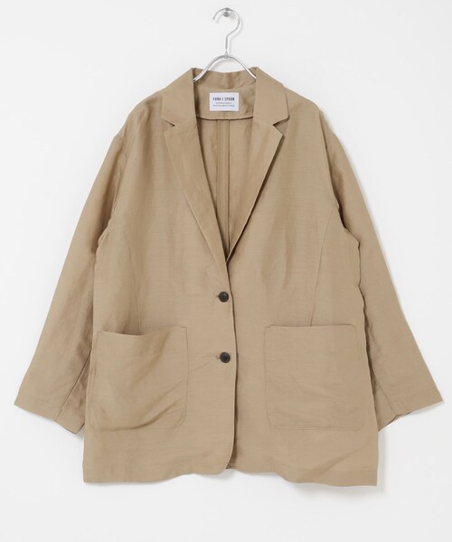 URBAN RESEARCH DOORS（アーバンリサーチドアーズ）の「FORK&SPOON　ラミーブレンドビッグジャケット（テーラードジャケット・レディース・BLACK/BEIGE・1）」の15枚目の写真