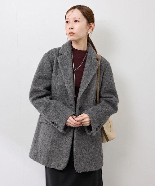 ROPE' PICNIC(ロペピクニック)の「シャギーテーラードジャコット(テーラードジャケット・レディース・グレー・F)」の14枚目の写真