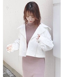 dazzlin | ビッグカラーライダースジャケット(ライダースジャケット)