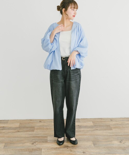 ITEMS URBANRESEARCH（アイテムズ アーバンリサーチ）の「バルーンスリーブブルゾン（ブルゾン・レディース・Y.BEG/BLU・FREE）」の16枚目の写真