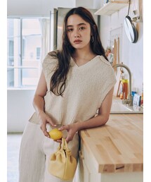 Ungrid | スラブ襟ニットベスト(ベスト)