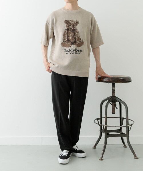 ITEMS URBANRESEARCH(アイテムズ アーバンリサーチ)の「Teddy Bear クルーネックサマーニット(ニット/セーター・メンズ・BEG/GRN/NVY・M/L)」の18枚目の写真