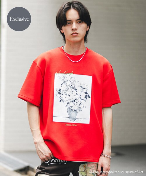 SENSE OF PLACE by URBAN RESEARCH(センスオブプレイスバイアーバンリサーチ)の「『別注』『イージーケア/接触冷感』The Met×SENSE OF PLACE S/S T-SHIRTS(Gogh)A(Tシャツ/カットソー・メンズ・WHITE/BLACK/RED・M/L)」の4枚目の写真