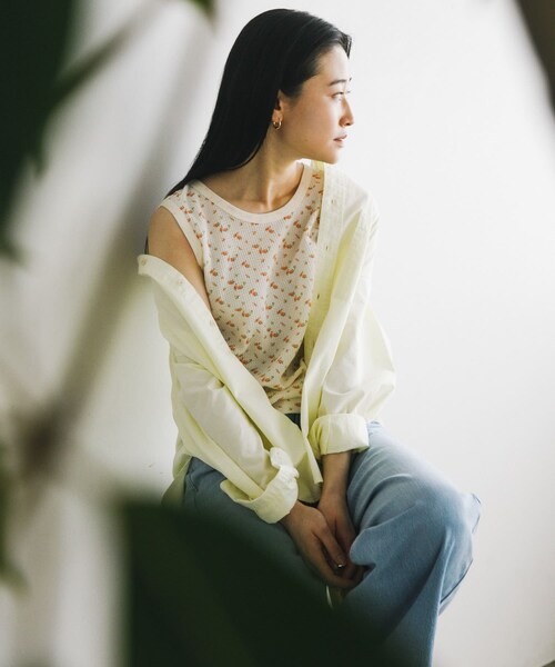 URBAN RESEARCH DOORS（アーバンリサーチドアーズ）の「『別注』Sports Wear×DOORS　ワッフルタンクトップ（タンクトップ・レディース・ivoflower/grayflower/gray/ivory・one）」の13枚目の写真