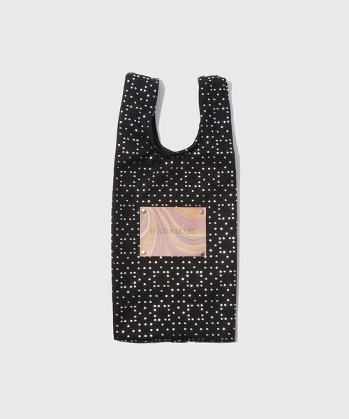 ADAM ET ROPE'(アダムエロペ)の「【HOLO MARKET/ホロマーケット】POCCHIRI Mini Tote bag(トートバッグ・メンズ・ブラック/ホワイト系/ベージュ/ライトグリーン・F)」の2枚目の写真