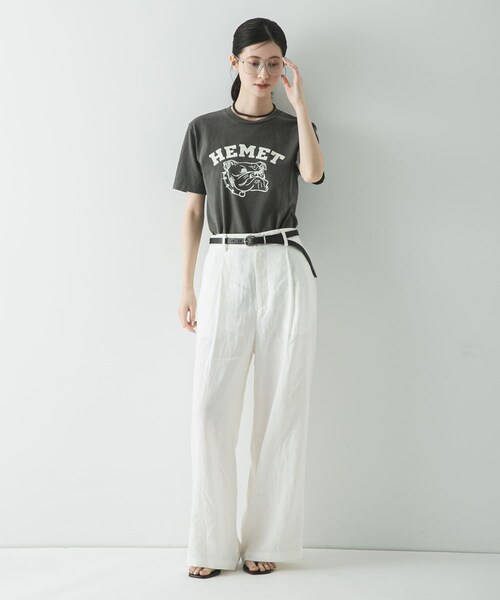 URBAN RESEARCH（アーバンリサーチ）の「『別注』Mixta×URBAN RESEARCH　HEMET（Tシャツ/カットソー・レディース・CAMEL/NATURAL/V BLACK・S）」の8枚目の写真