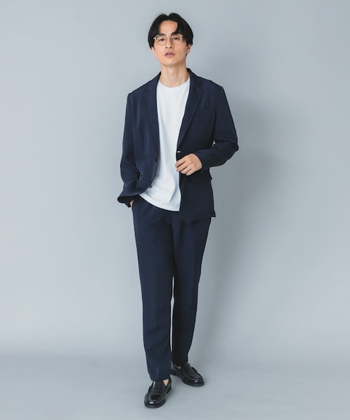 URBAN RESEARCH ROSSO（アーバンリサーチロッソ）の「『WEB限定』『イージーケア』ハイパフォーマンス快適セットアップ（セットアップ・メンズ・BLACK/NAVY/CHARCOAL・S/M/L/XL）」の3枚目の写真