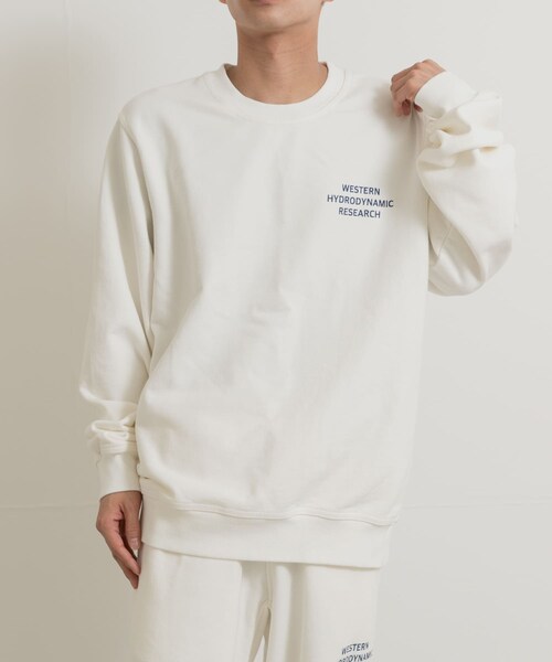 THE GOODLAND MARKET（ザグッドランドマーケット）の「Western Hydrodynamic Research　WORKER SWEAT CREW（スウェット・メンズ・15IVORY/40NAVY/01BLACK・M/XL）」の4枚目の写真