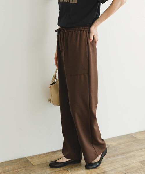 ITEMS URBANRESEARCH（アイテムズ アーバンリサーチ）の「リネンライクイージーワイドパンツ（その他パンツ・レディース・BRN/YEL/BLK/MOC・FREE）」の15枚目の写真
