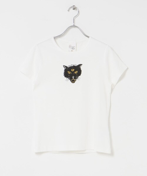 THE GOODLAND MARKET（ザグッドランドマーケット）の「NUDIE JEANS　Eve The Cat T-Shirt（Tシャツ/カットソー・レディース・OFF・S/M）」の3枚目の写真