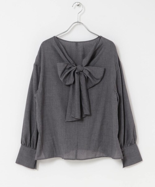 URBAN RESEARCH ROSSO（アーバンリサーチロッソ）の「セミシアーウール混2WAYタイブラウス（シャツ/ブラウス・レディース・WHITE/GRAY/D/NAVY・Free）」の21枚目の写真