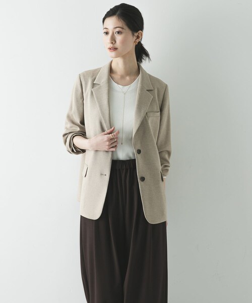 URBAN RESEARCH（アーバンリサーチ）の「リネンライクテーラードジャケット（テーラードジャケット・レディース・BEIGE/BLACK・36/38）」の16枚目の写真