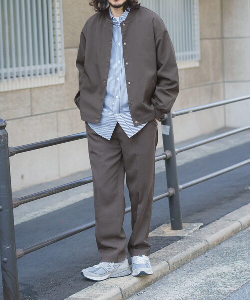 ITEMS URBANRESEARCH(アイテムズ アーバンリサーチ)の「『イージーケア/吸水速乾/接触冷感』高機能ドライタッチスナップブルゾン(楽着シリーズ)(ブルゾン・メンズ・KHK/GRY/SUMI-KURO/BEG・M/L)」の10枚目の写真