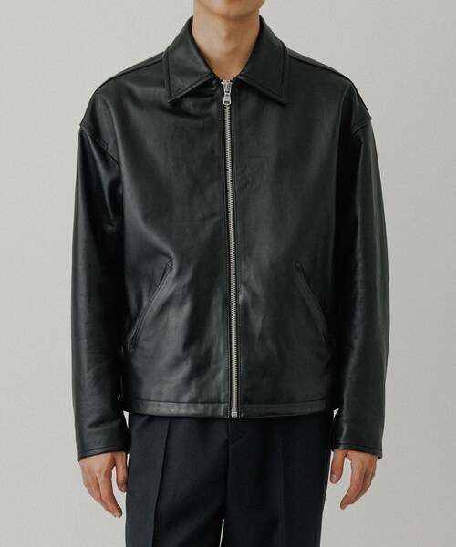 ADAM ET ROPE'（アダムエロペ）の「ラムレザー ジップアップ ブルゾン（ブルゾン・メンズ・ブラック・L/M）」の14枚目の写真