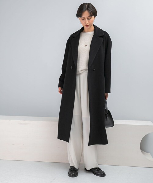 URBAN RESEARCH ROSSO（アーバンリサーチロッソ）の「カシミヤビーバーチェスターコート（チェスターコート・レディース・BLACK・36/38）」の6枚目の写真