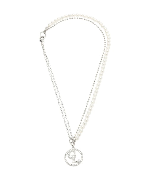 CALNAMUR（カルナムール）の「FAKE PARL×CHAIN NECKLACE/フェイクパール×チェーンネックレス（ネックレス・レディース・ゴールド・F）」の7枚目の写真