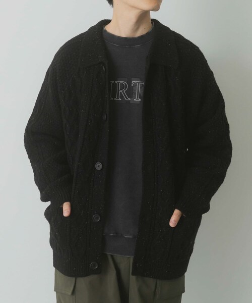 ITEMS URBANRESEARCH（アイテムズ アーバンリサーチ）の「ウール混 フィッシャーマンカーディガン（カーディガン/ボレロ・メンズ・WHT/NVY/BLK・M/L）」の17枚目の写真