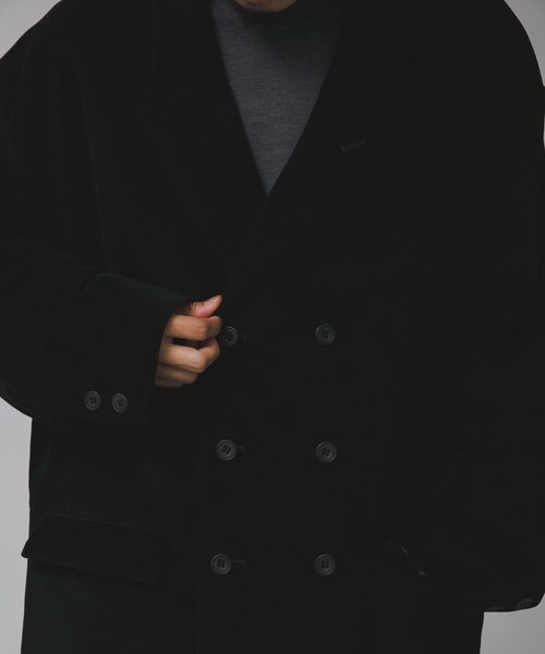 URBAN RESEARCH（アーバンリサーチ）の「THE DAY　MOLESKIN DOUBLE BREASTED JACKET（テーラードジャケット・メンズ・BLACK・2/3）」の4枚目の写真