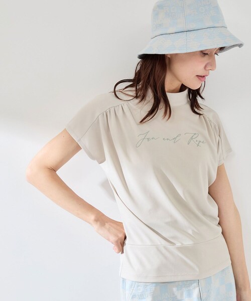 ROPE'(ロペ)の「【UV】【接触冷感】強撚スムースギャザープルオーバー(Tシャツ/カットソー・レディース・ブラック/ホワイト/ベージュ・L/M/S/XL)」の18枚目の写真