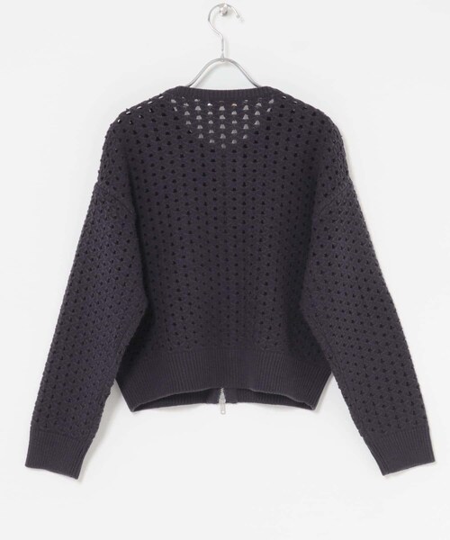 URBAN RESEARCH ROSSO（アーバンリサーチロッソ）の「F by ROSSO　柄編みZIPカーディガン（カーディガン/ボレロ・レディース・OFF×BLK/RED/NAVY・FREE）」の15枚目の写真