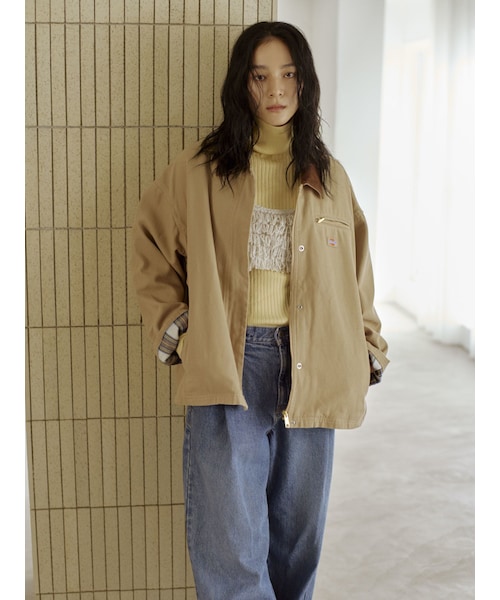 Ungrid（アングリッド）の「Dickies別注 バイカラーブルゾン（ブルゾン・レディース・チャコールグレー/ベージュ・F）」の6枚目の写真