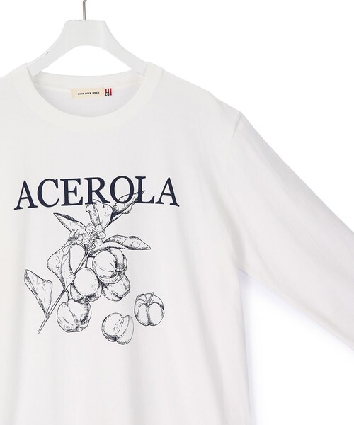 ADAM ET ROPE'（アダムエロペ）の「【GOOD ROCK SPEED】別注 ACEROLA LONG SLEEVE TEE（Tシャツ/カットソー・レディース・ホワイト/ネイビー/ピンク・F）」の20枚目の写真