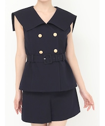 CALNAMUR | ダブルブレストビッグカラージレ(ベスト)