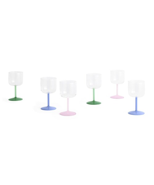 SENSE OF PLACE by URBAN RESEARCH(センスオブプレイスバイアーバンリサーチ)の「HAY Tint Wine Glass No.2 set2(グラス/マグカップ/タンブラー・メンズ・CL-JLGR/CL-JLBLU/CL-JDLPK・One)」の7枚目の写真