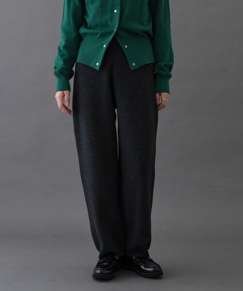 URBAN RESEARCH DOORS(アーバンリサーチドアーズ)の「FORK&SPOON コットンウールニットパンツ(その他パンツ・レディース・CHARCOAL/BROWN・1/2)」の7枚目の写真