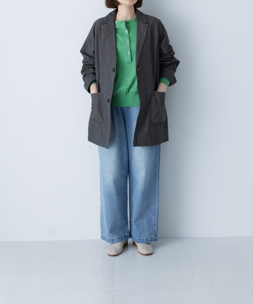 かぐれ（カグレ）の「『ユニセックス』コットンテーラードジャケット（テーラードジャケット・レディース・BEIGE/CHARCOAL/BLACK・1/2）」の21枚目の写真