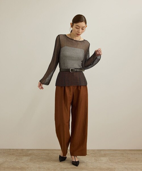 ROPE'(ロペ)の「ラメコードメッシュプルオーバー/洗える(その他トップス・レディース・ゴールド/シルバー・F)」の8枚目の写真